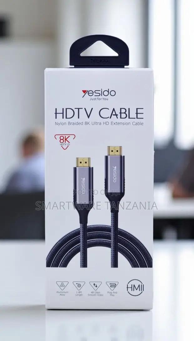 Yesido Hm11 Hdmi Cable 1.8m Braided 48gbps Hdtv 2.1 in Dar es Salaam, Tanzania