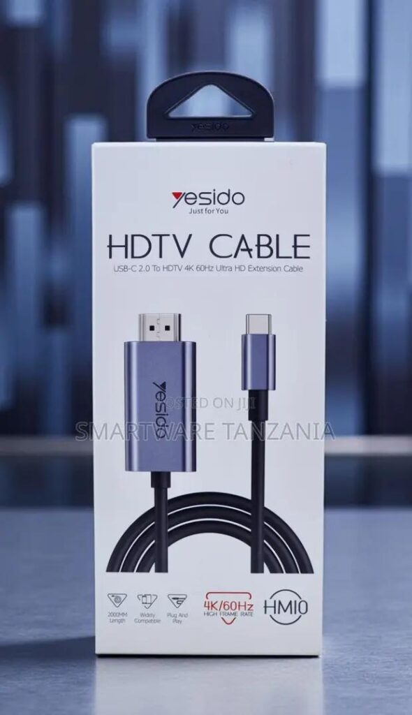 Yesido Hm10 Usb-c To Hdmi Cable 60hz 2m Wide Compatible in Dar es Salaam, Tanzania