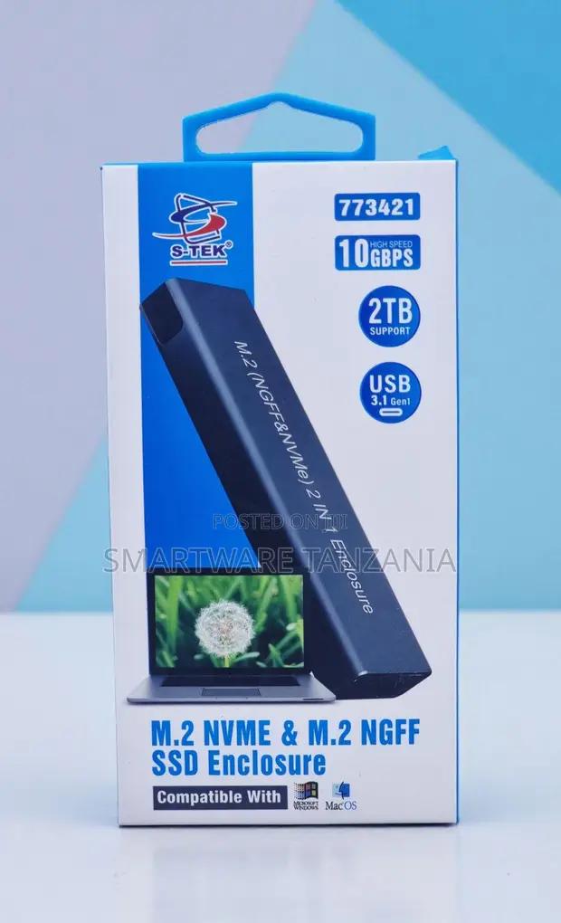 S-tek M.2 Nvme Ngff Ssd Enclosure 10gbps Usb 3.1 2tb in Dar es Salaam, Tanzania
