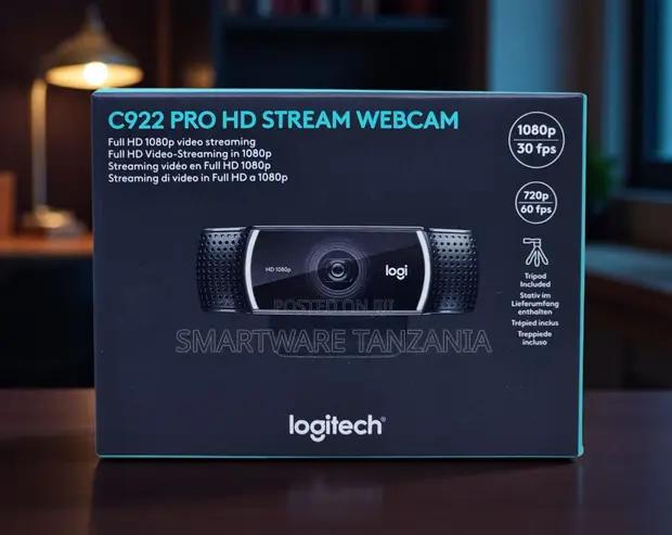 Logitech C922 Pro Hd Stream Webcam 1080p 30fps Tripod Incl in Dar es Salaam, Tanzania