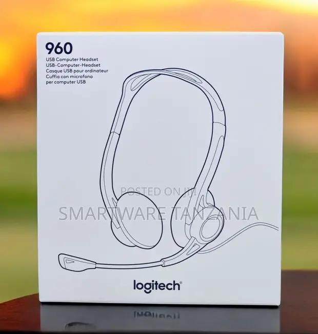 Logitech 960 Usb Computer Headset Stereo Mic for Calls Work in Dar es Salaam, Tanzania