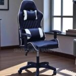Ergonomic Gaming Chair Navy Blue White Pu Leather Recliner in Dar es Salaam, Tanzania