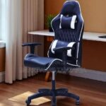 Gaming Chair High Back Navy Blue White Lumbar Neck Cushion in Dar es Salaam, Tanzania