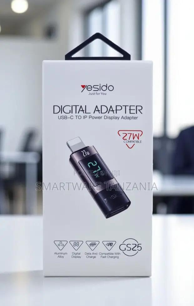 Yesido Gs25 Usb-C to Lightning Digital Adapter 27w Display in Dar es Salaam, Tanzania