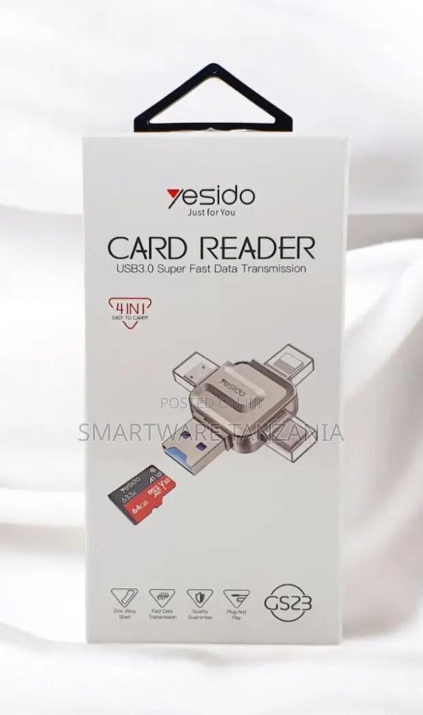 Yesido Gs23 4 in 1 Card Reader Usb3.0 Lightning Type-C Sd in Dar es Salaam, Tanzania