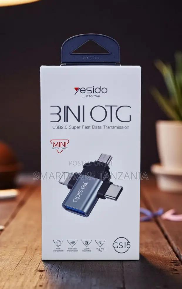 Yesido Gs15 3 in 1 Otg Adapter Lightning Micro Usb Type-C in Dar es Salaam, Tanzania