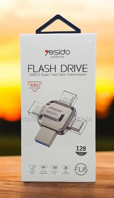 Yesido 4 in 1 Flash Drive 128gb Usb3.0 Lightning Type-C in Dar es Salaam, Tanzania