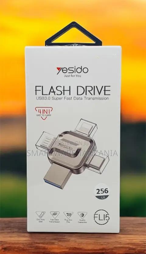Yesido 4 in 1 Flash Drive 256gb Usb3.0 Type-C Lightning in Dar es Salaam, Tanzania