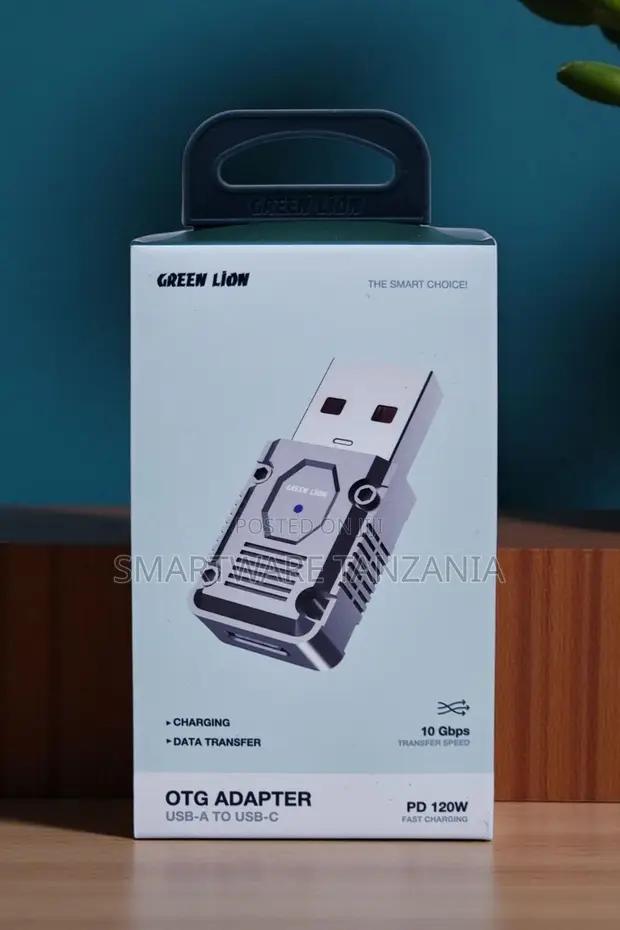 Green Lion Otg Adapter Usb-a to Usb-C Pd 120w 10gbps Fast in Dar es Salaam, Tanzania