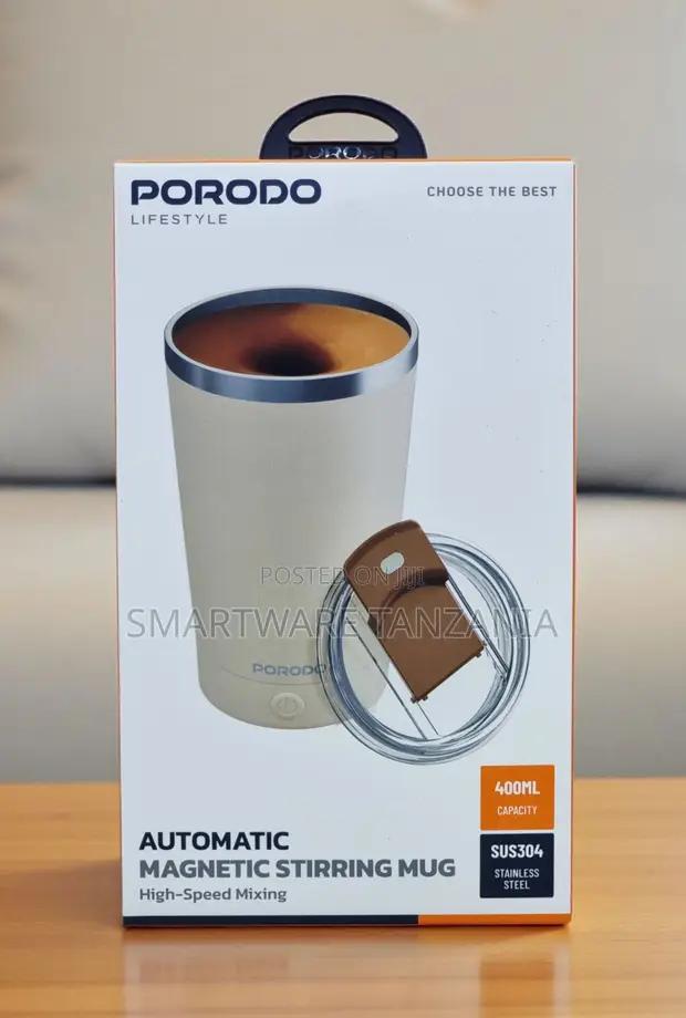 Porodo Automatic Magnetic Stirring Mug 400ml Stainless Steel in Dar es Salaam, Tanzania